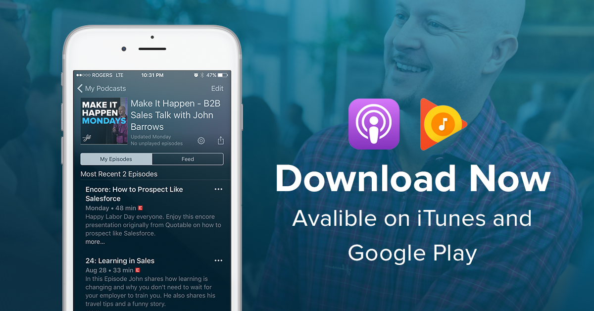 John Barrows Top Sales Podcast on itunes and google play